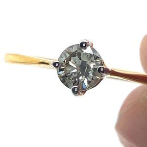 Diamond .29ct Solid 14K Yellow Gold Ring